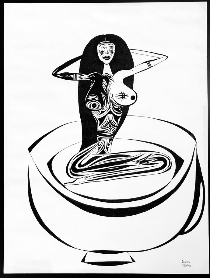 Girl in a bowl